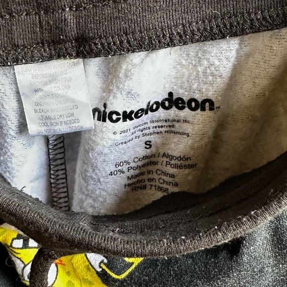 Nickelodeon Black and Pink Pajama Bottoms with Playful Design - Picture 4 of 7